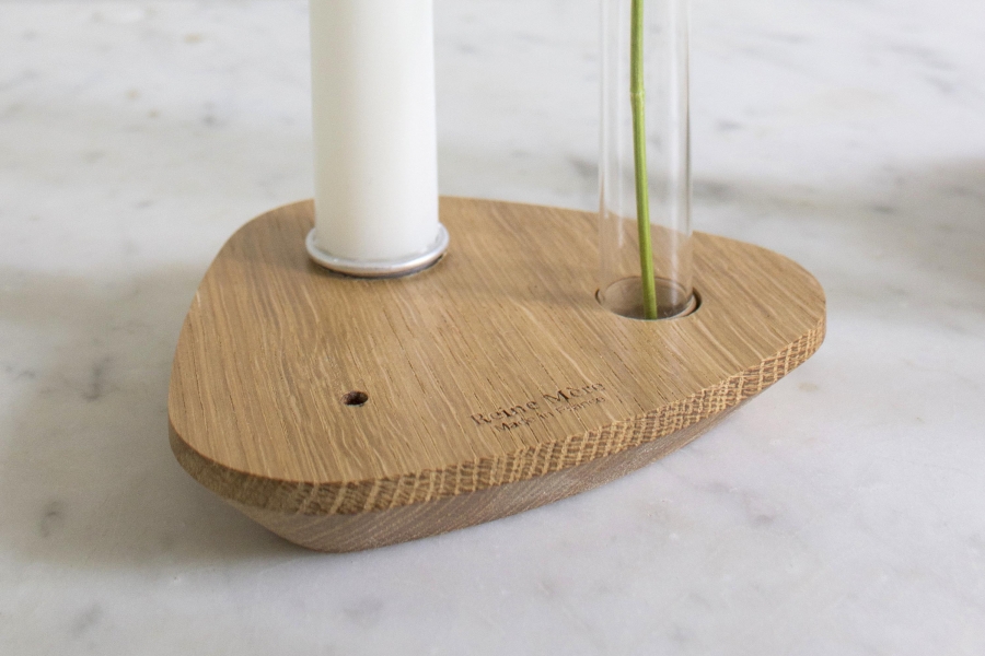 bougeoirs en trois ilots distincts en chêne massif