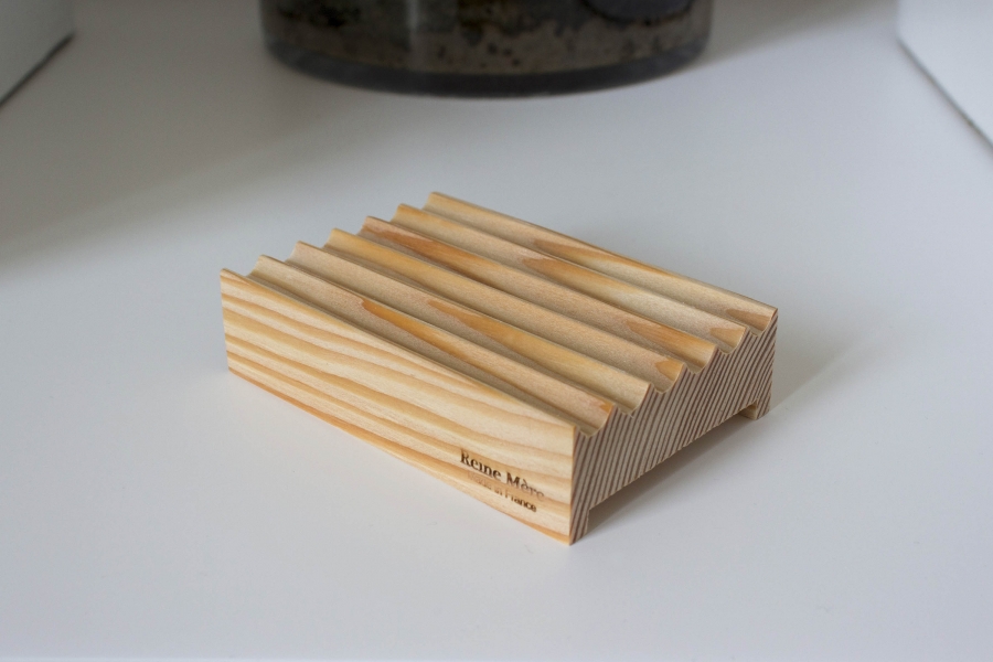 porte-savon en bois de mélèze résistant à l'eau