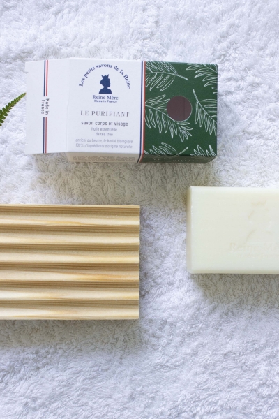 porte-savon en bois de mélèze résistant à l'eau