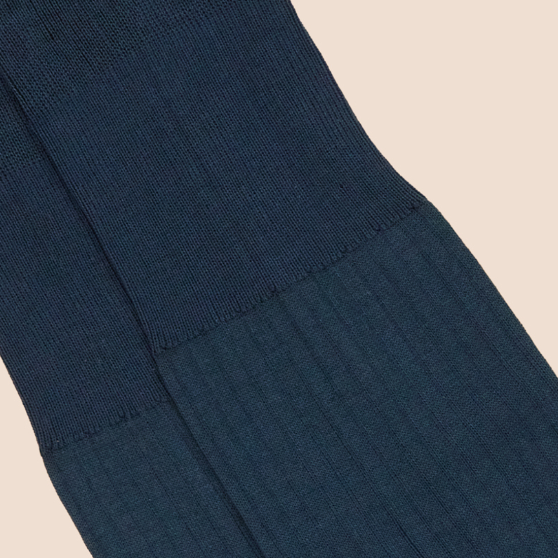 Chaussettes mi-bas fil d'Ecosse bleu acier pour homme