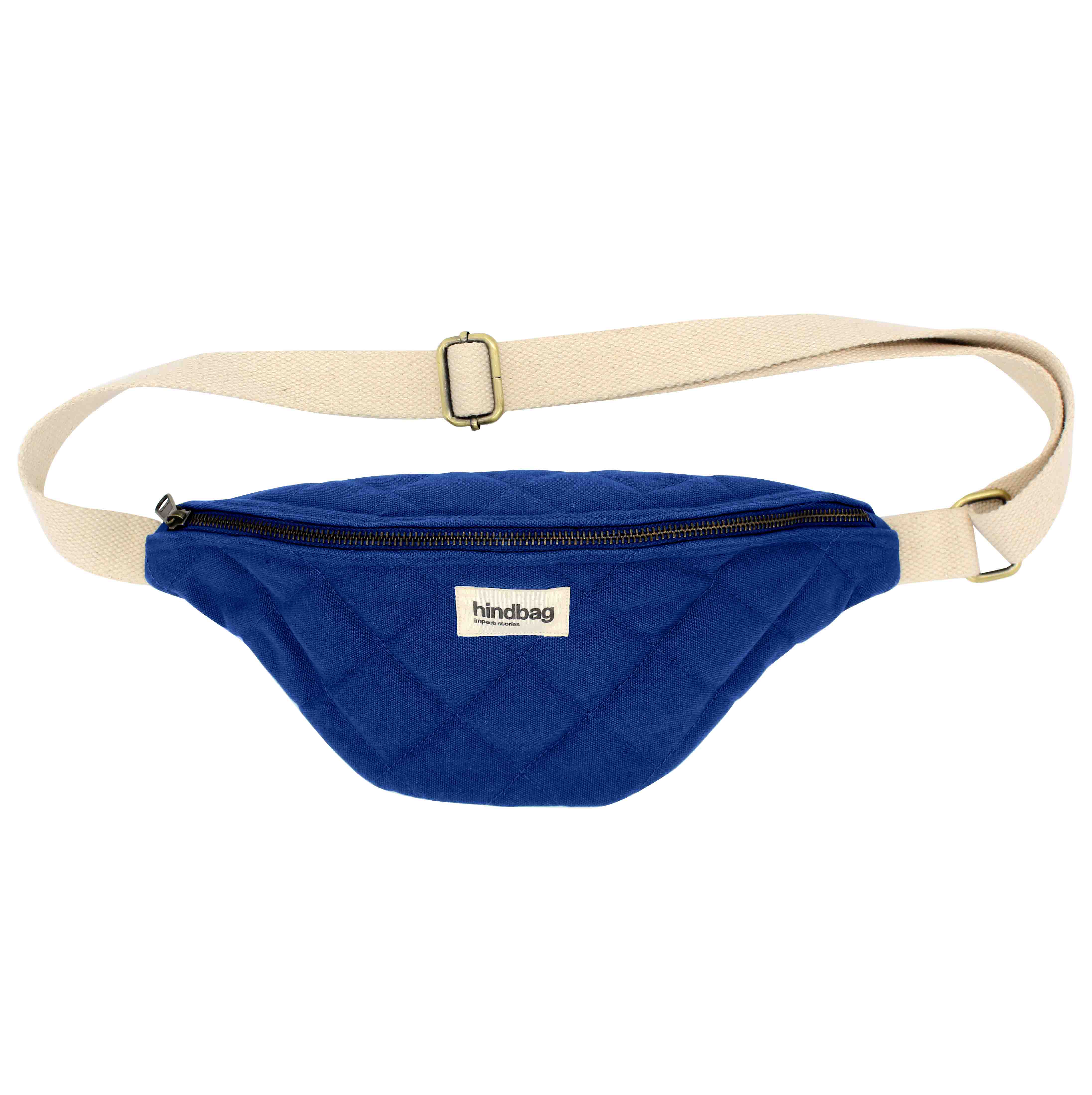 Sac banane matelassée OLIVIA, bleu électrique , coton bio 2