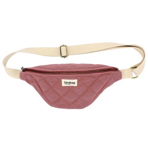 Sac banane matelassée OLIVIA, rose blush , coton bio