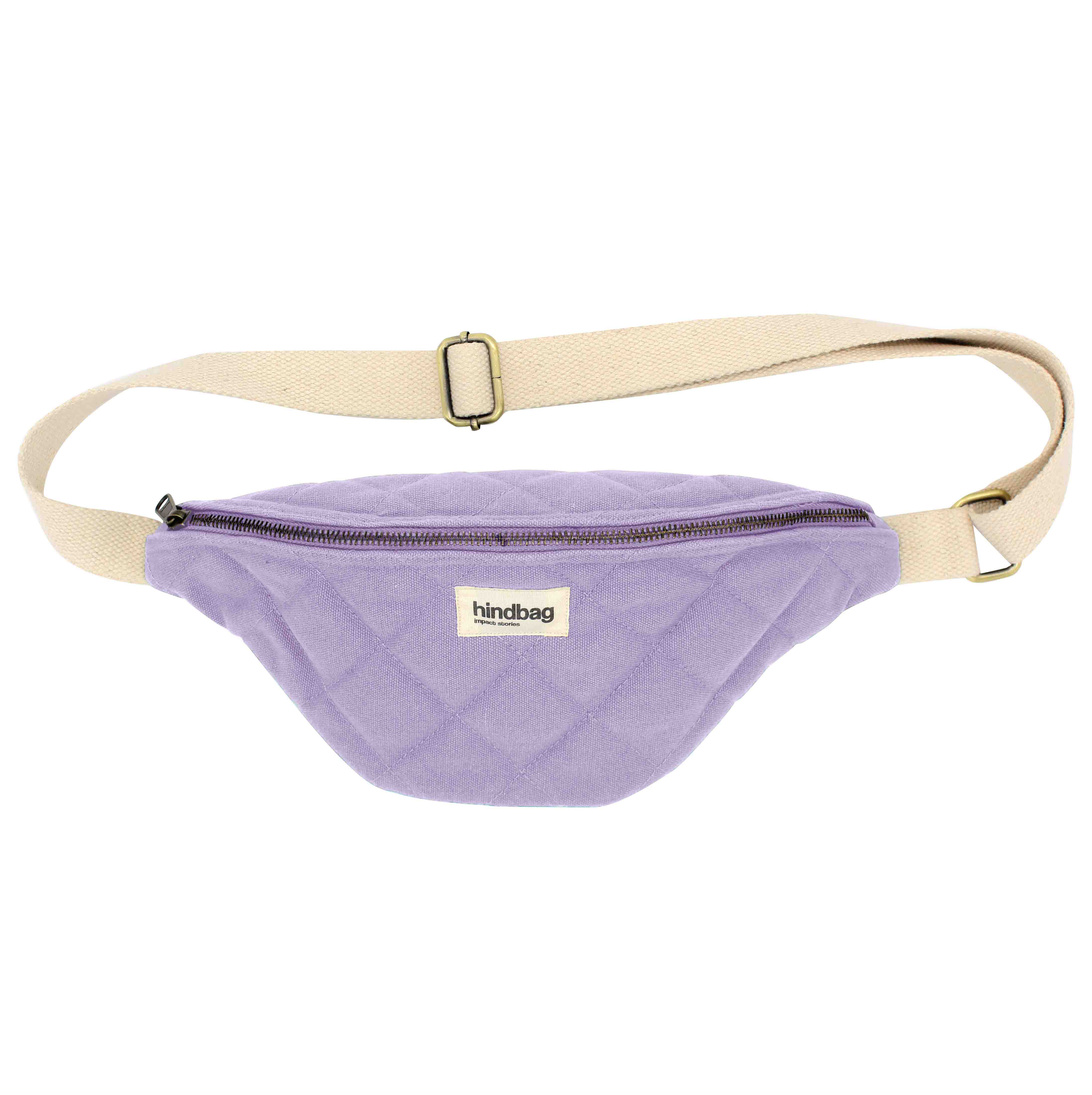 Sac banane matelassée OLIVIA, lilas , coton bio 2