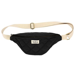 Sac banane matelassée OLIVIA, noir , coton bio