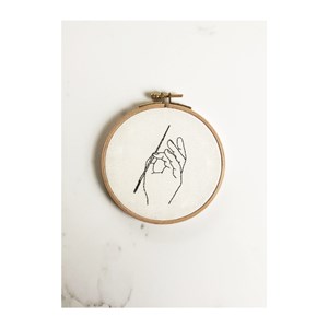 TAMBOUR BRODÉ - MAIN QUI BRODE - 14 CM