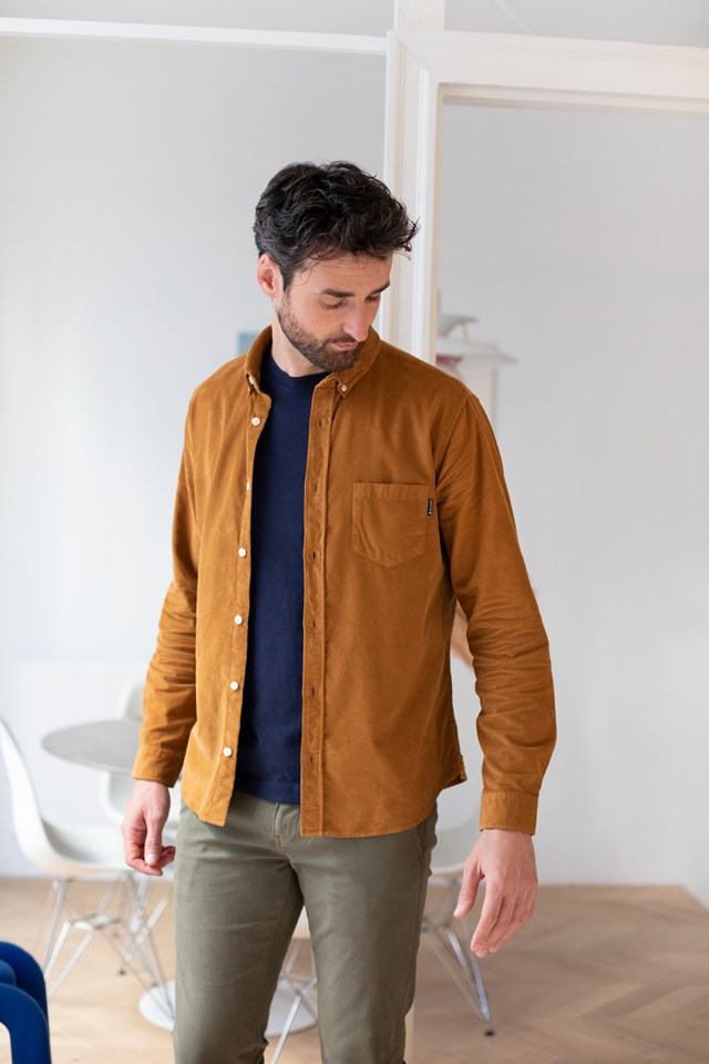 Chemise Velours Coton bio - Camel 2