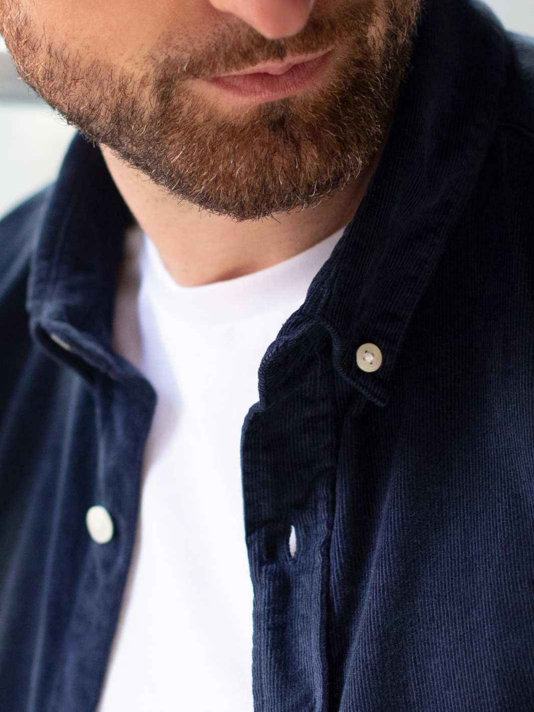 Chemise Velours Coton bio - Bleu Marine 4