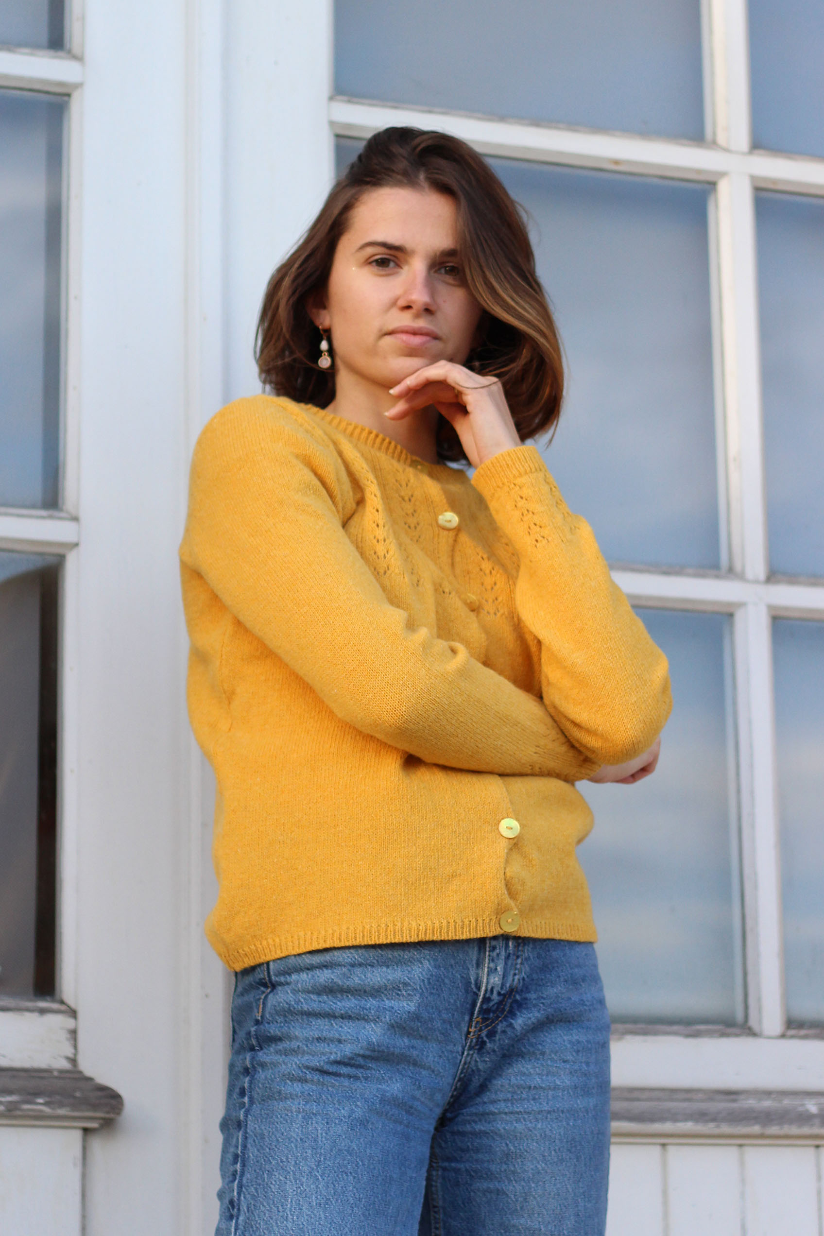 Gilet  Aloé rouge en laine recyclée - 3