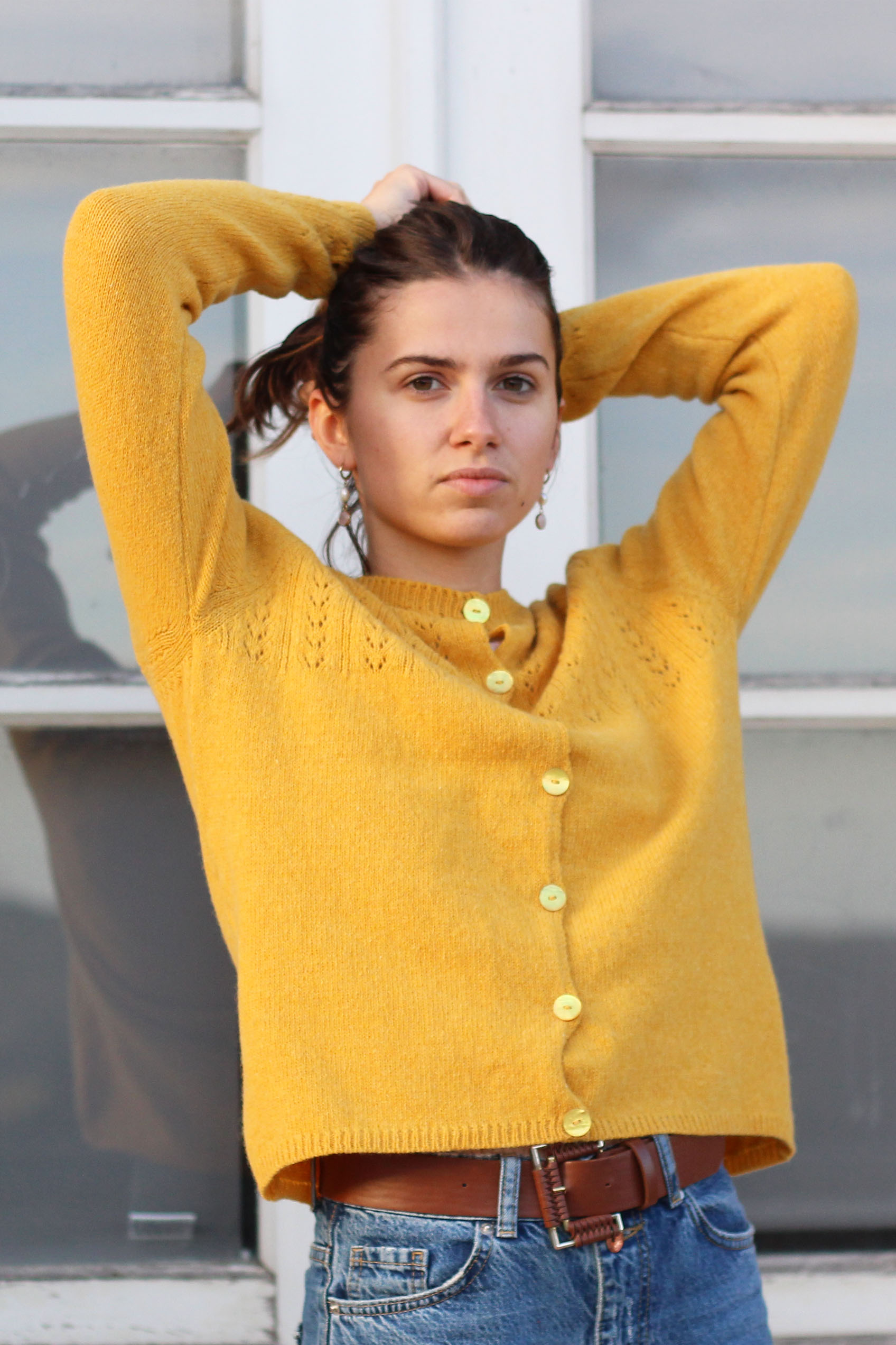 Gilet  Aloé rouge en laine recyclée - 4