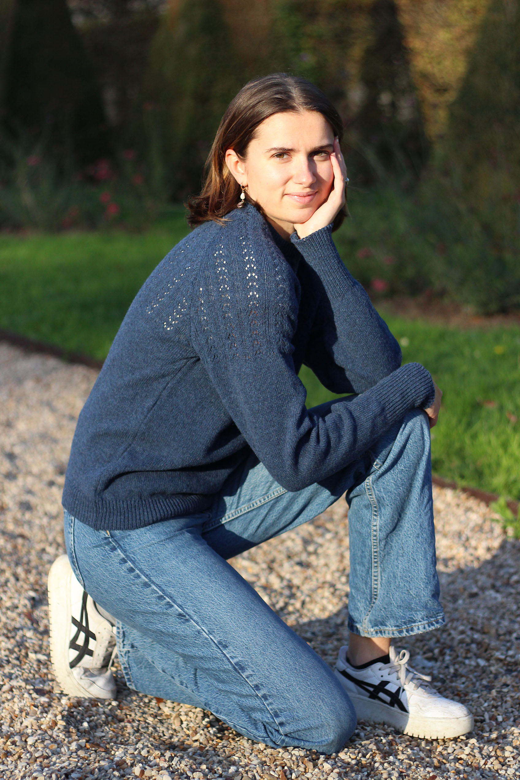 Pull Agave bleu jean en laine reyclée 12