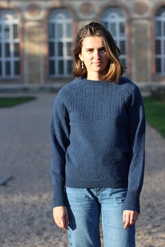 Pull Agave bleu jean en laine reyclée