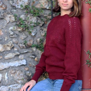 Pull Agave bordeaux en laine recyclée