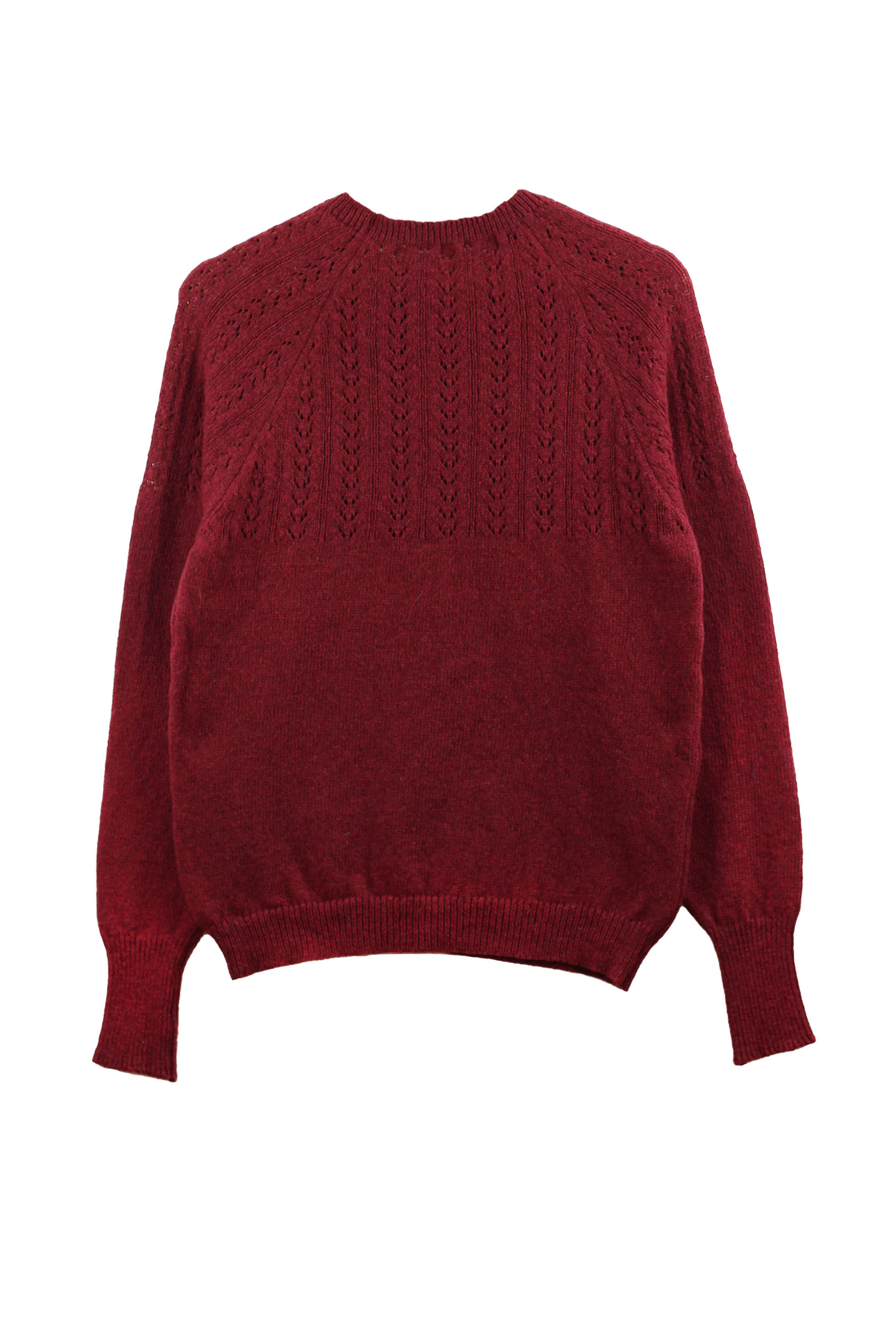 Pull Agave bordeaux en laine recyclée 16