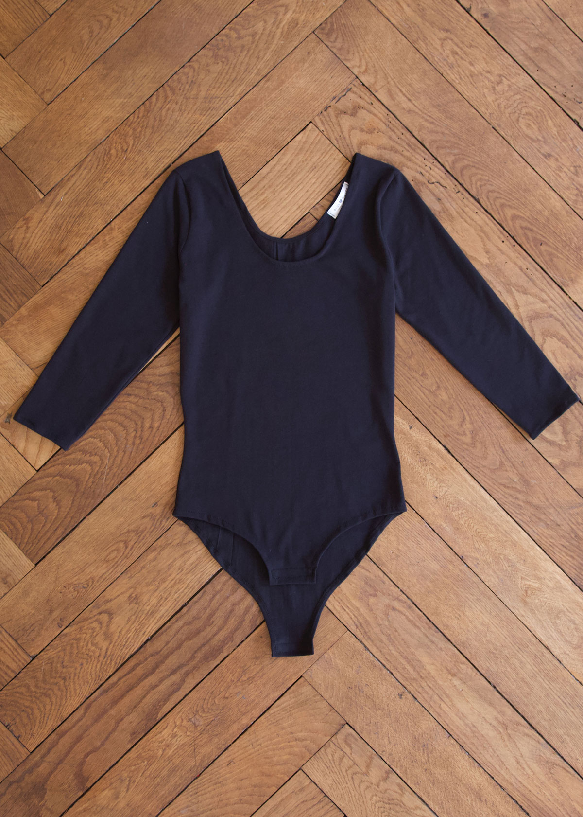 Body en coton bio noir fabriqué en France - Abella