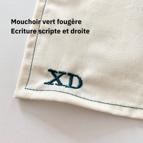 Mouchoir en tissu bio personnalisable - Broderie initiales ernest&lulu 4