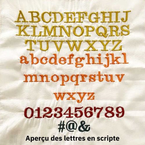 Mouchoir en tissu bio personnalisable - Broderie prénom/mot ernest&lulu 2