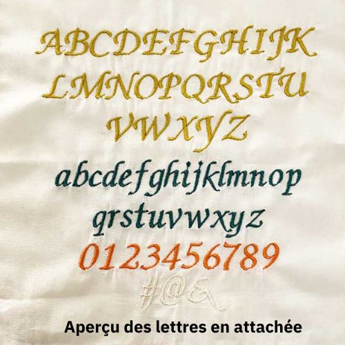 Mouchoir en tissu bio personnalisable - Broderie prénom/mot ernest&lulu 3