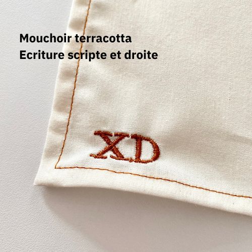 Mouchoir en tissu bio personnalisable - Broderie initiales ernest&lulu 2