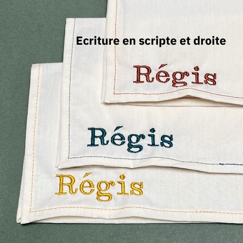 Mouchoir en tissu bio personnalisable - Broderie prénom/mot ernest&lulu 8