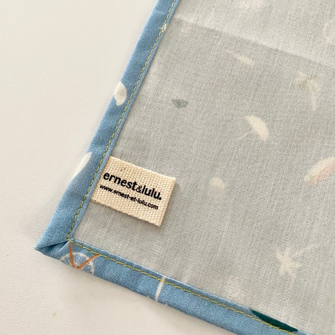 Mouchoir en tissu bio - Surf et palmiers 2