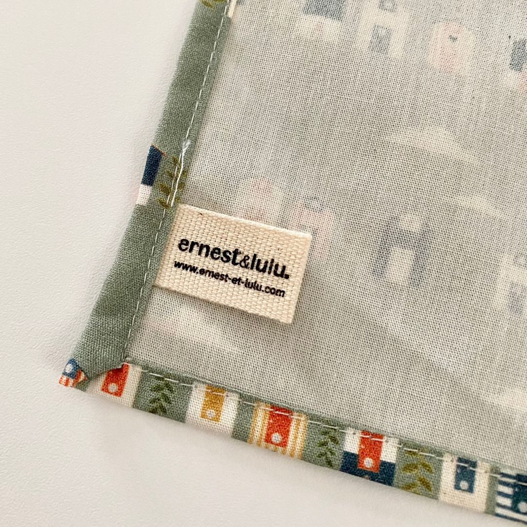 Mouchoir en tissu bio - Cabanes de plage 2