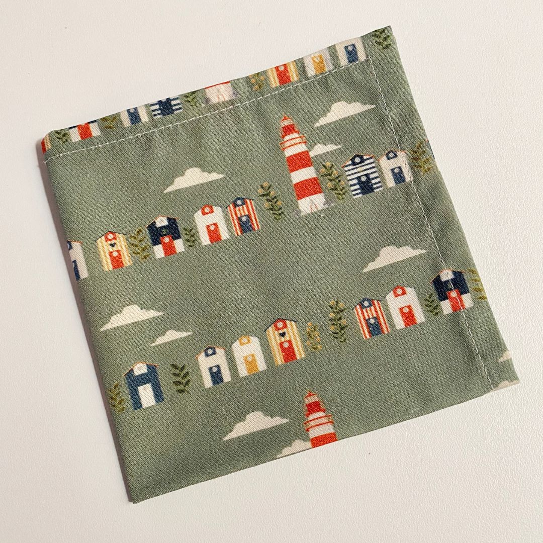 Mouchoir en tissu bio - Cabanes de plage 3