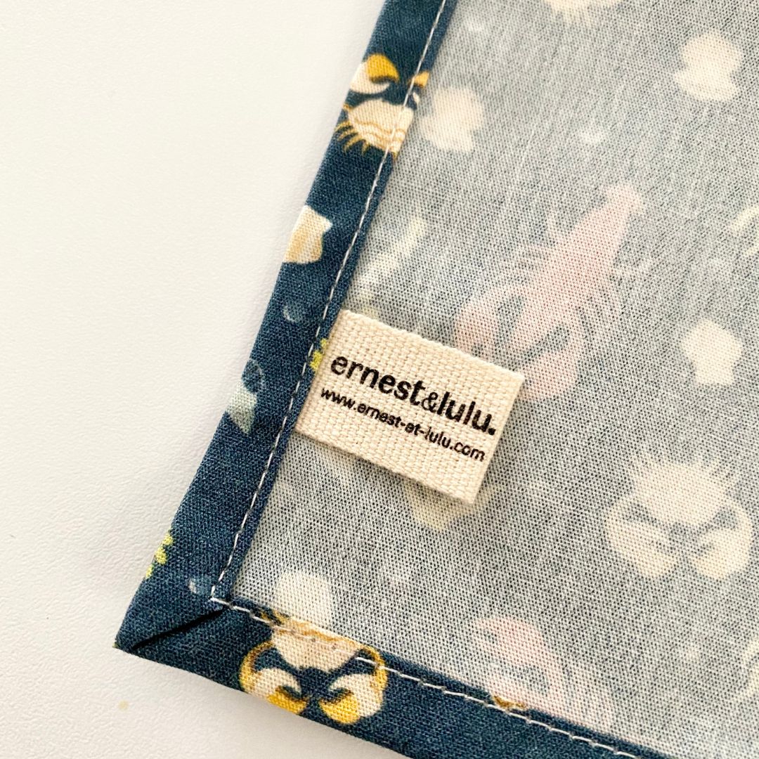 Mouchoir en tissu bio - Coquillages et crustacés 3