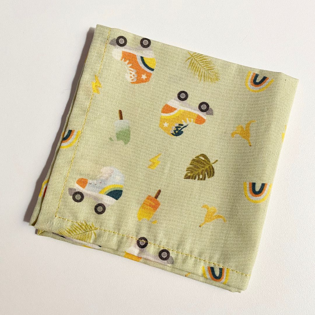 Mouchoir en tissu bio - Rollers 2