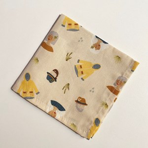 Mouchoir en tissu bio - Cirés jaunes
