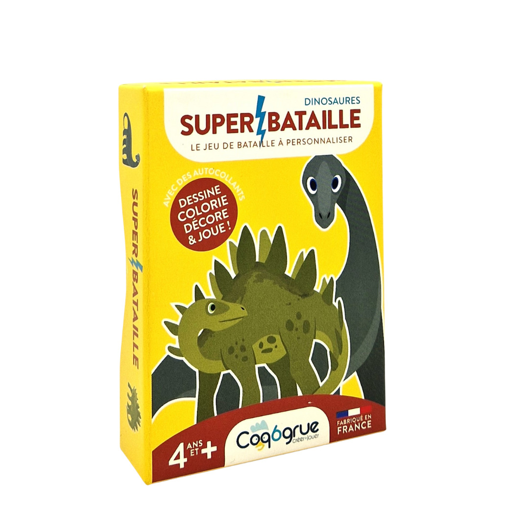 Super Bataille Dinosaures jeu de bataille créatif à personnaliser par les enfants à partir de 4 ans