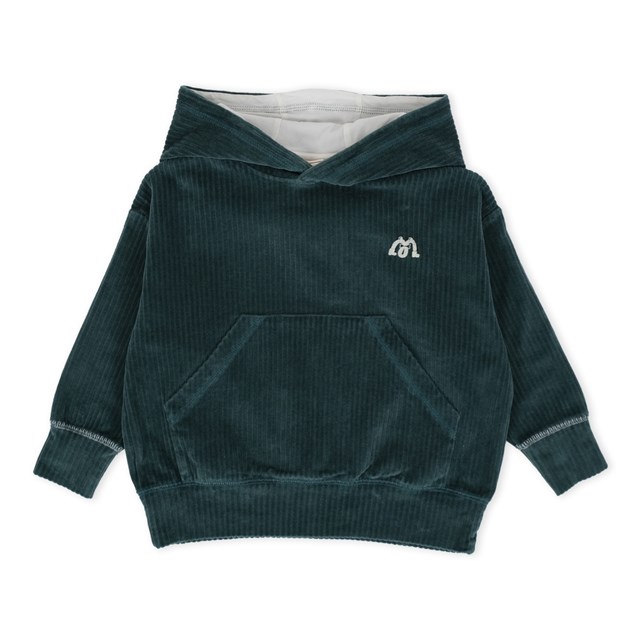 Sweat capuche velours de coton Bio GOTS Neptune - 2 à 12 ans 3