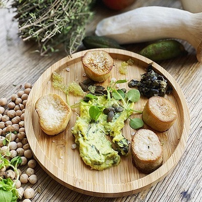 Visuel assiette champignon végétal