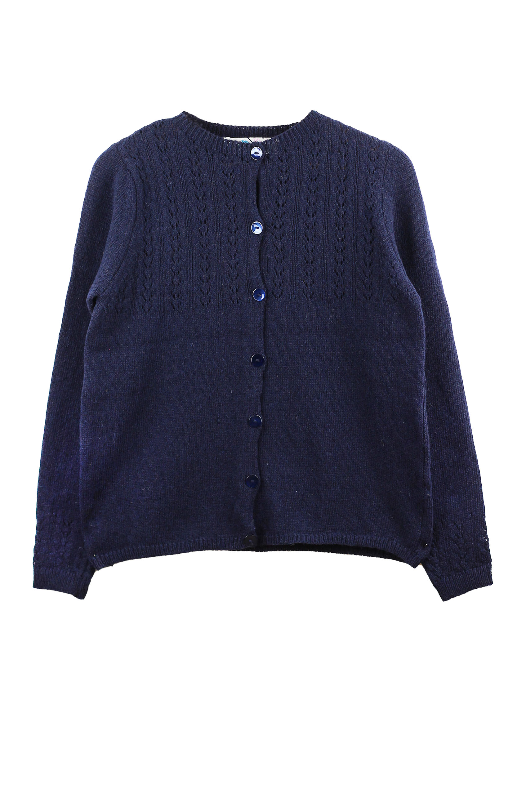 Gilet  Aloé ecru chiné en laine recyclée 100% made in France 9