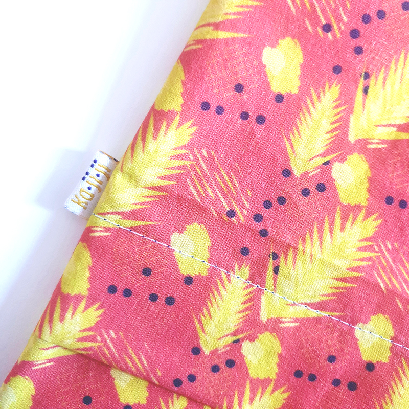 housse de bouillotte sèche aux graines de lin corail