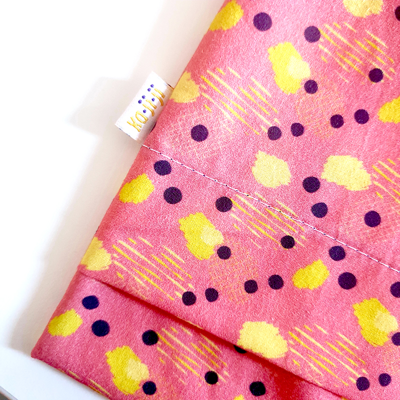 housse de bouillotte sèche aux graines de lin rose