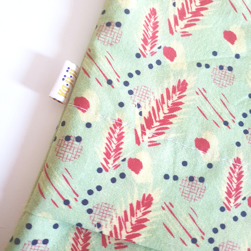 housse de bouillotte sèche aux graines de lin verte