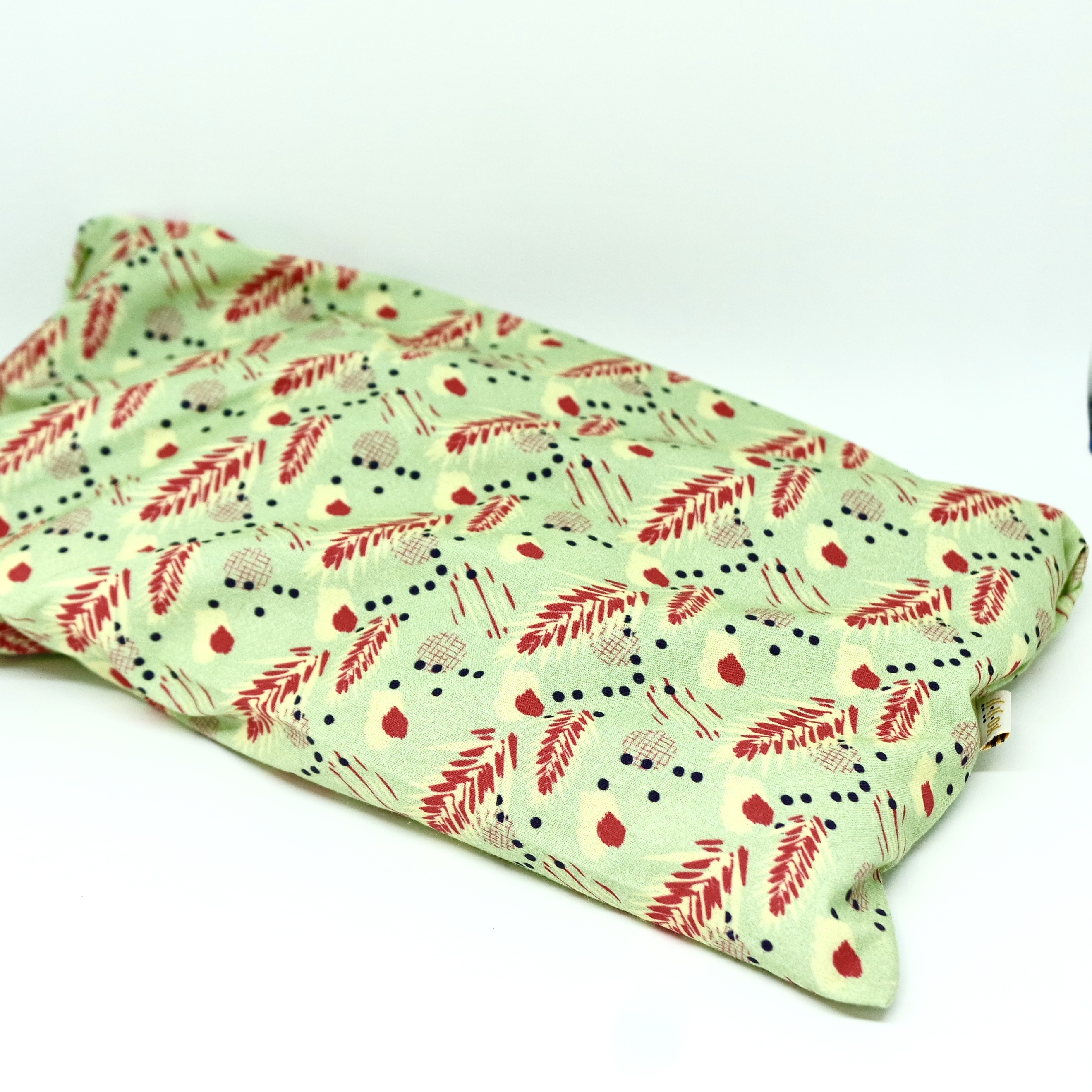 bouillotte sèche aux graines de lin verte