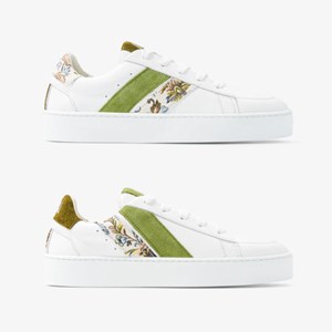 Baskets asymétriques High Slash - Green Floral