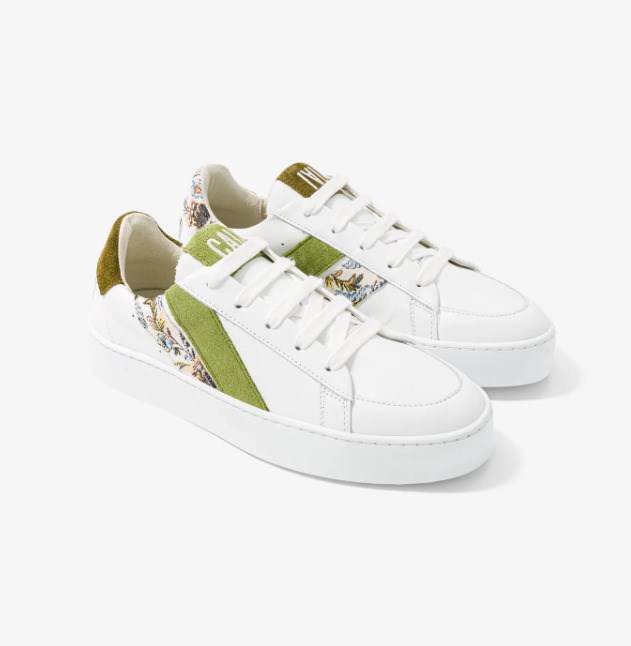 Baskets asymétriques High Slash - Green Floral 3