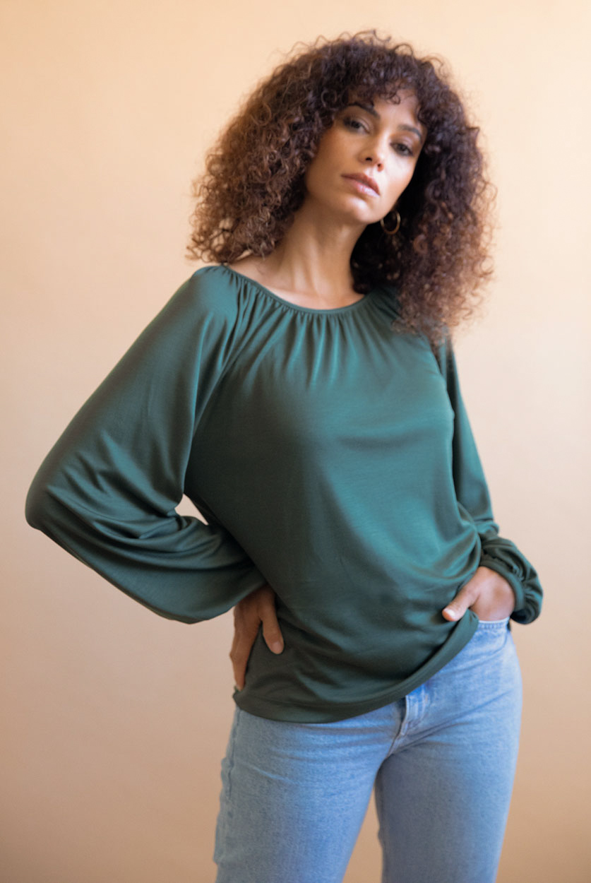 Top Anémone en Tencel - Vert 6