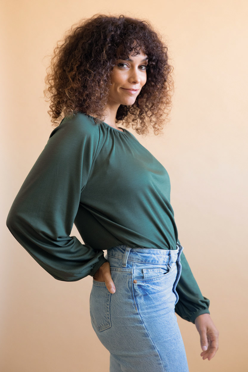 Top Anémone en Tencel - Vert 3