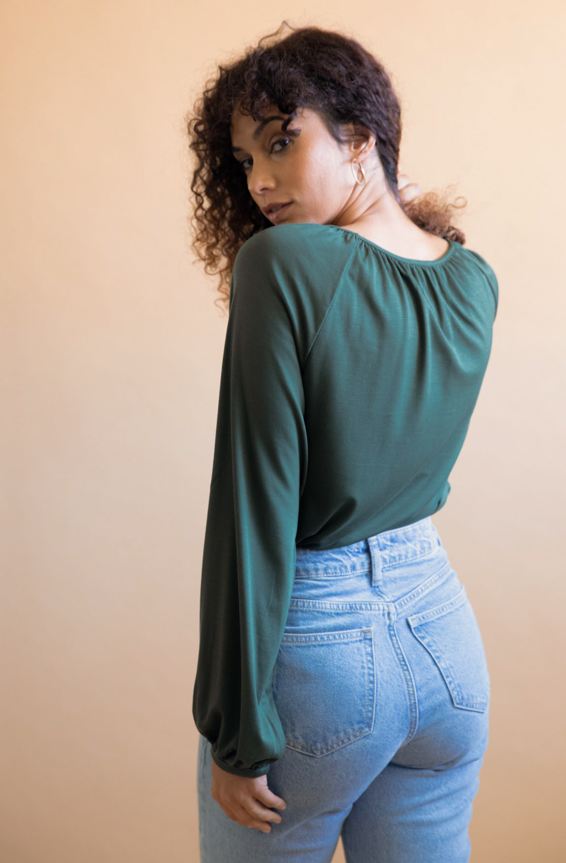 Top Anémone en Tencel - Vert 5