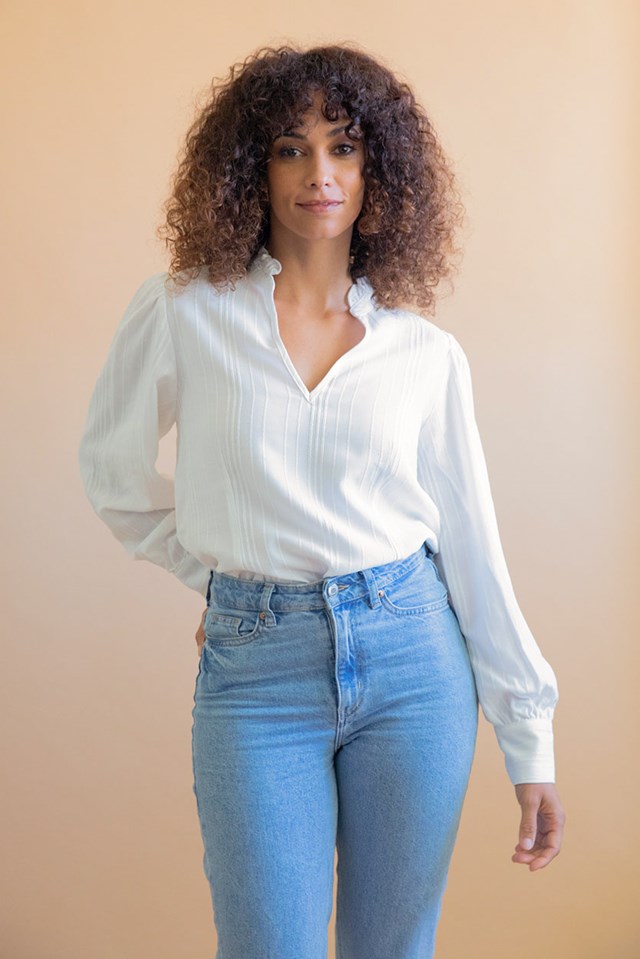 Blouse Orchidée en Tencel - Blanche 3