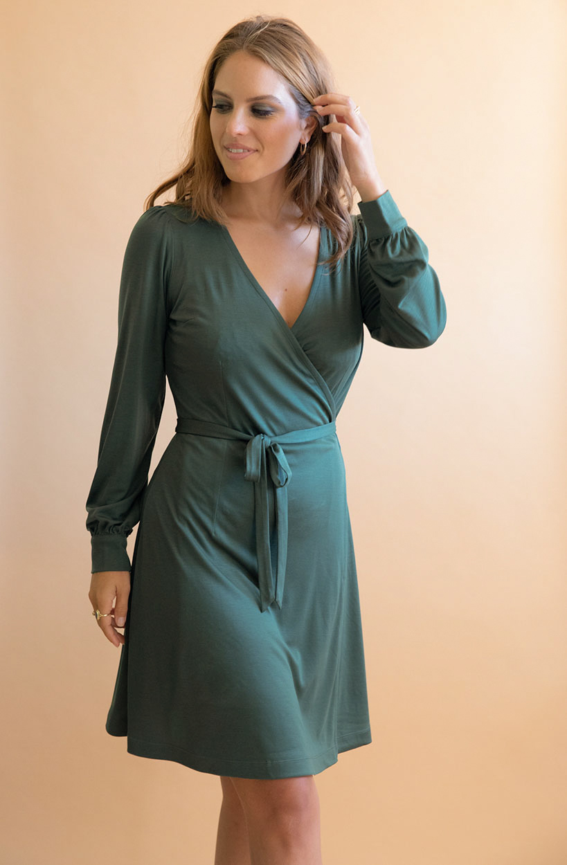 Robe Nénuphar en Tencel - Vert 2