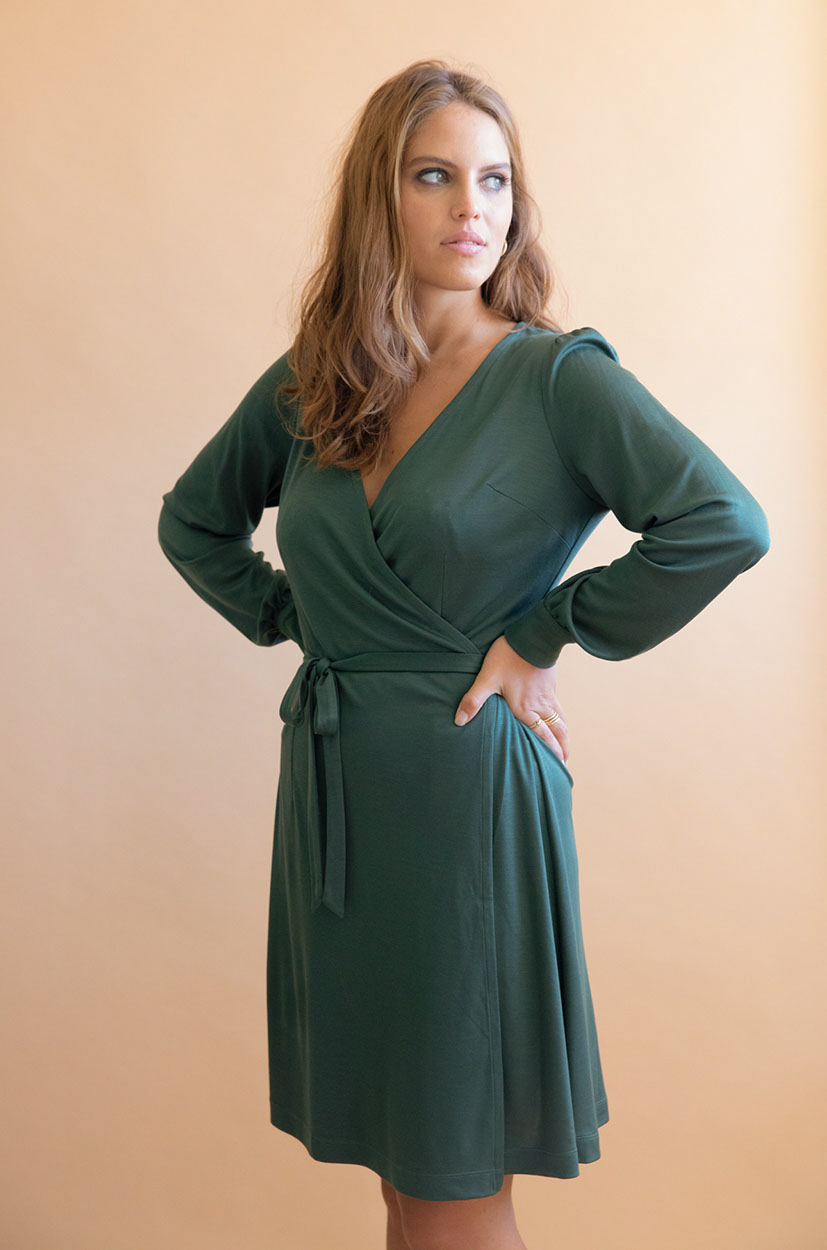 Robe Nénuphar en Tencel - Vert 3