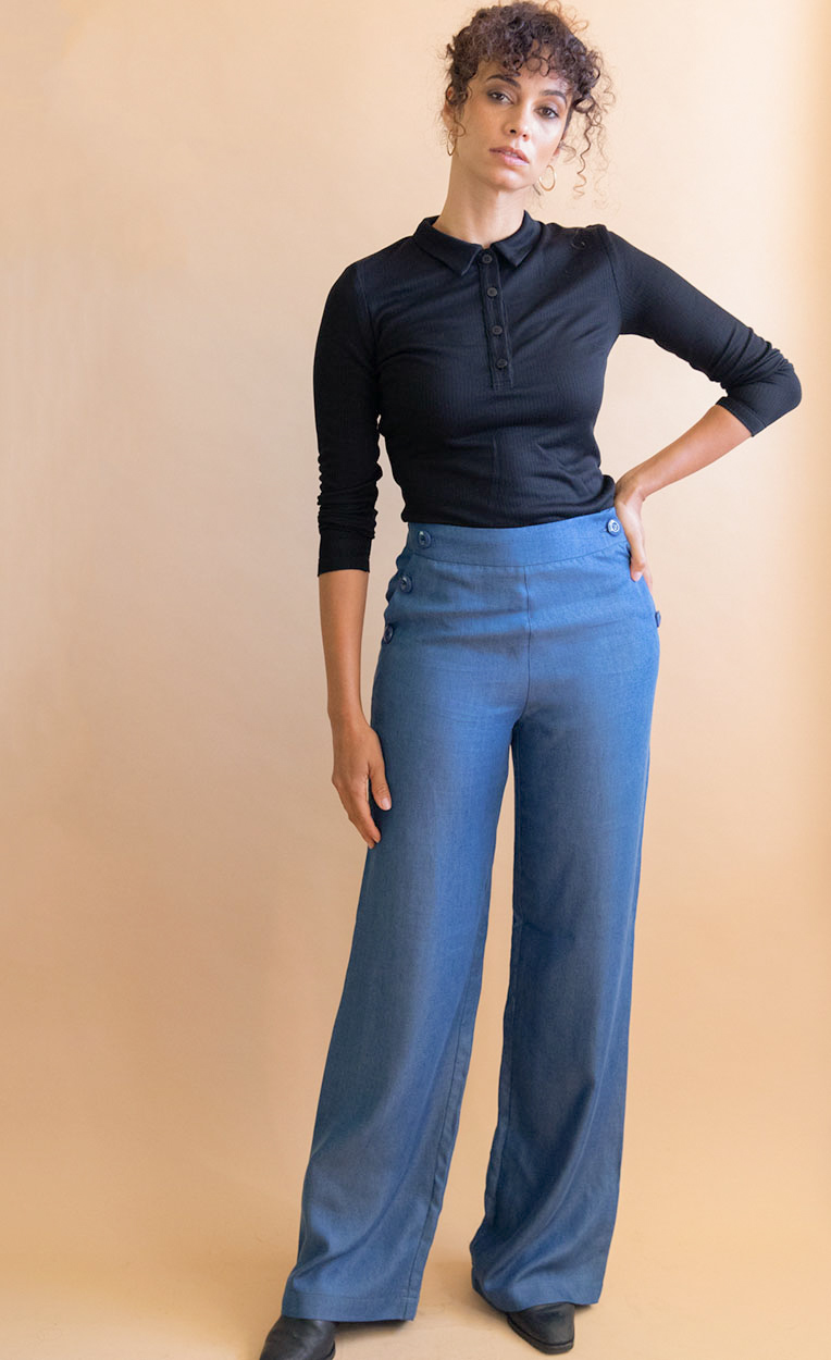 Pantalon Tamier en Tencel - Bleu jeans 2