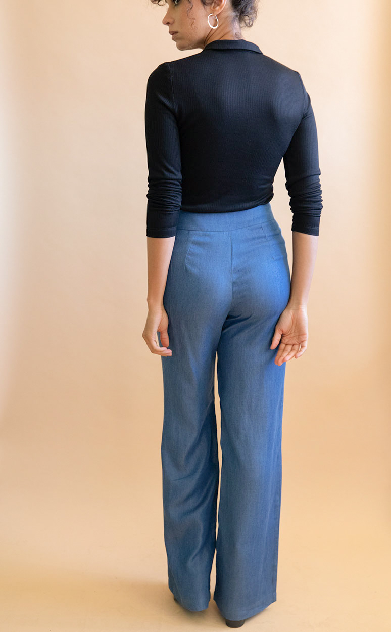 Pantalon Tamier en Tencel - Bleu jeans 4