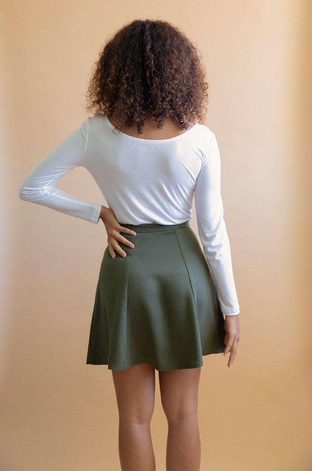 Jupe Parrotia en Tencel - Kaki 4