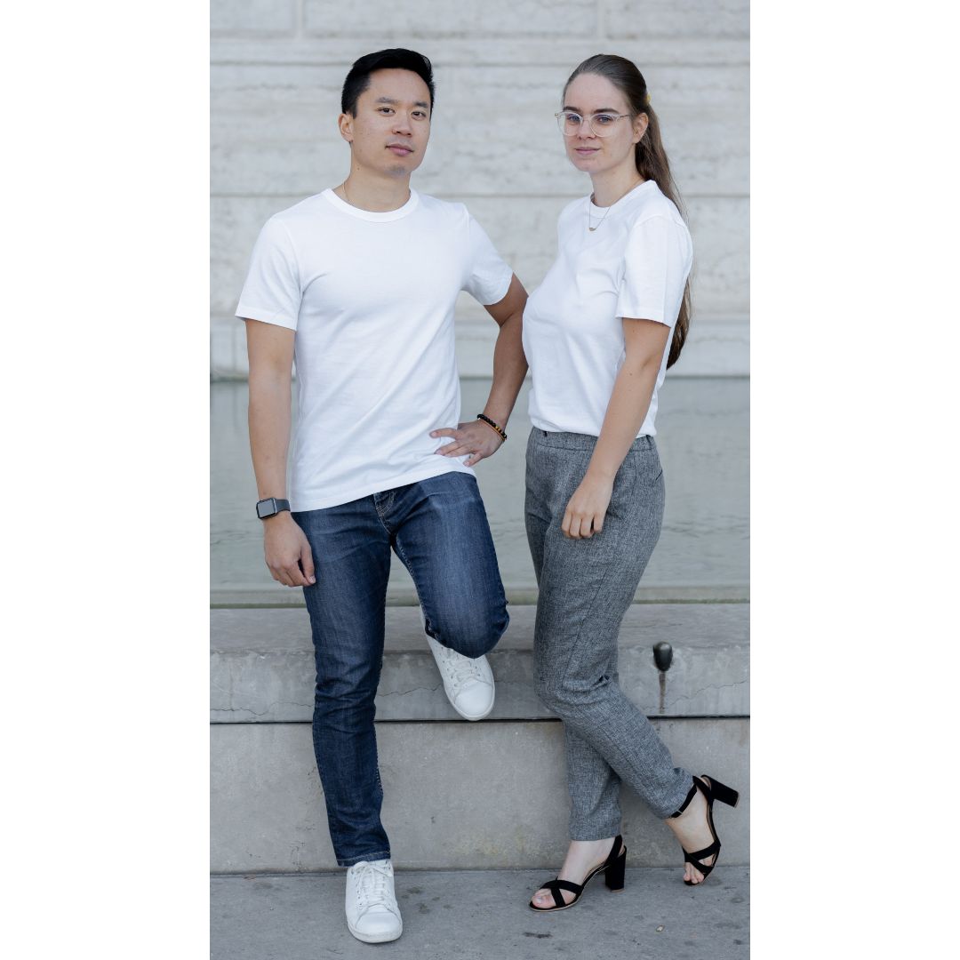 Le t-shirt français mixte épais blanc | 100% coton bio 4