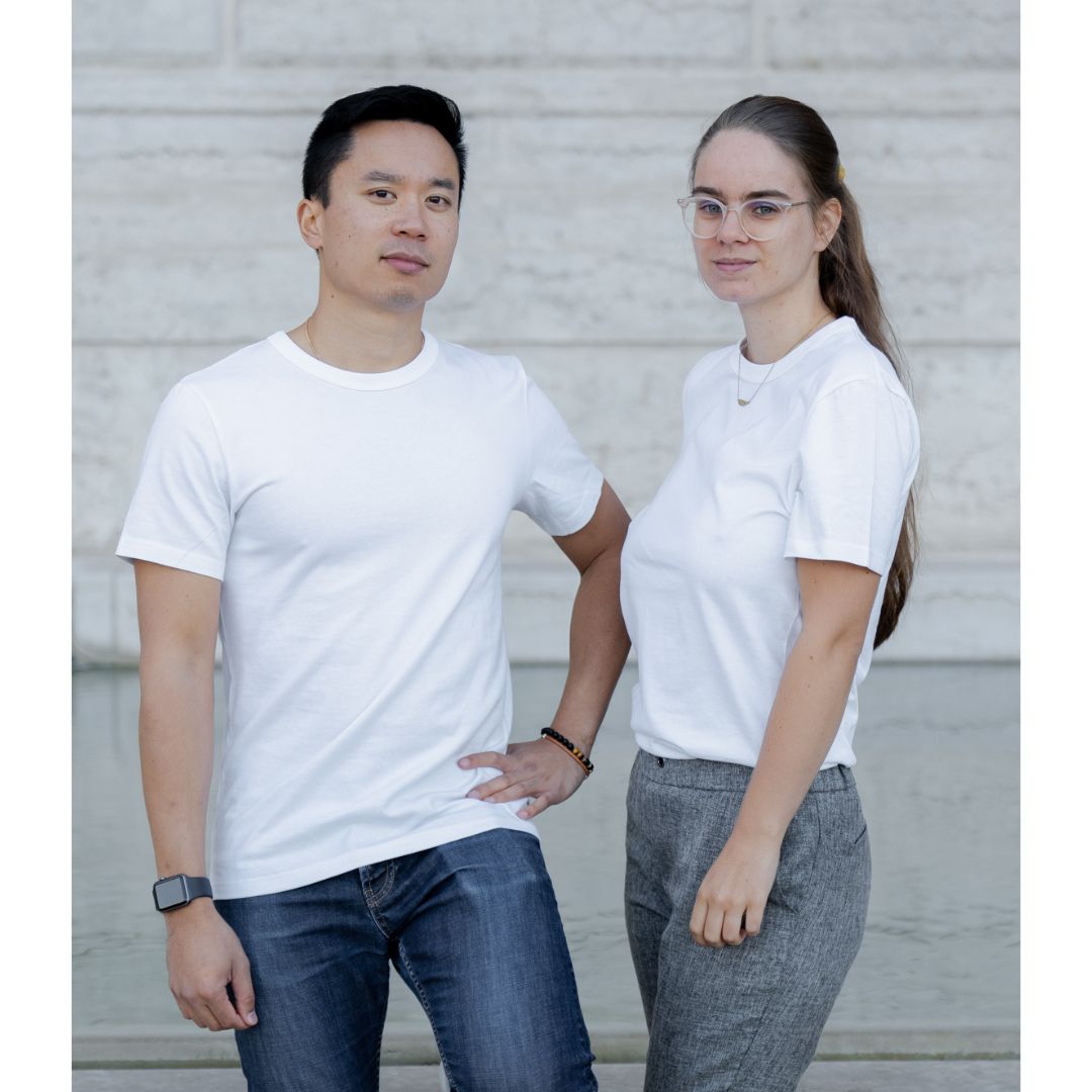 Le t-shirt français mixte épais blanc | 100% coton bio 9